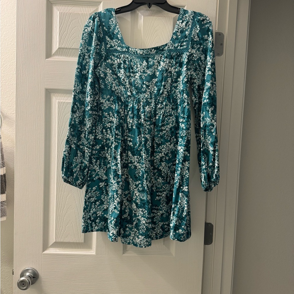Jessica Simpson Floral Teal Dress